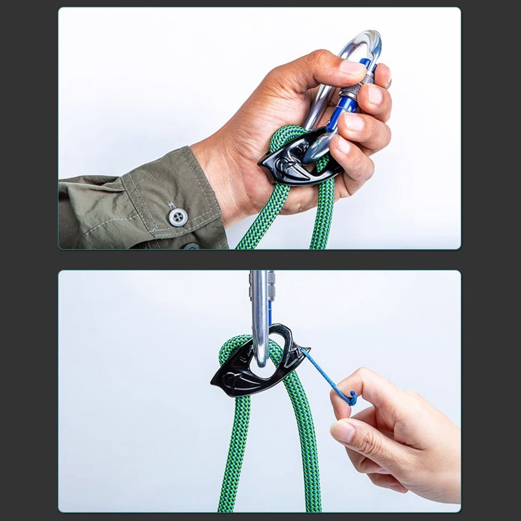 Light Weight Aluminum Alloys Climbing Ascender Adjustable Rope Grab Falling Arrestor For Secure Hiking And Camping