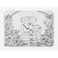 thumbnail image 1 of Doodle Bath Mat, Girlfriends with Conjoined Ponytails Hugging Friendship Coloring Book Style Design, Non-Slip Plush Mat Bathroom Kitchen Laundry Room Decor, 29.5 X 17.5 Inches, Black White, Ambesonne, 1 of 2