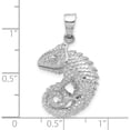 thumbnail image 5 of Sterling Silver Rhodium-Plated Polished And Textured 3D Iguana Pendant (Width 18.5) (Length 30.75) - Jbsp, 5 of 5