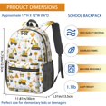 thumbnail image 3 of Excavator and Cartoon Character White 17" School Backpacks for Teens,Waterproof Oxford Fabric,S-Shape Padded Straps for School,Travel,Hiking,Camping, 3 of 6