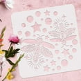 thumbnail image 3 of Firefly Stencil 11.8x11.8 inch Firefly Painting Stencil Plastic Two Firefly Stars Round Pattern Stencil Reusable Wild Animal Stencil for Painting on Wood Wall DIY Art Projects Home Decor, 3 of 7
