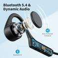 thumbnail image 5 of SWTSWT Bone Conduction Headphones, Open-Ear Bluetooth 5.4 Wireless Sport Headphones, Bone Conduction Earbuds 10H Playtimes with Mic, IPX6 Waterproof Earphones for Hiking, Cycling, Gym, Black, 5 of 7