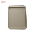 thumbnail image 1 of 2 Pcs Moule à Pâtisserie Rectangulaire en Acier Inoxydable Plateau de Four à Pâtisserie Antiadhésif, Petit, Or, 1 of 9