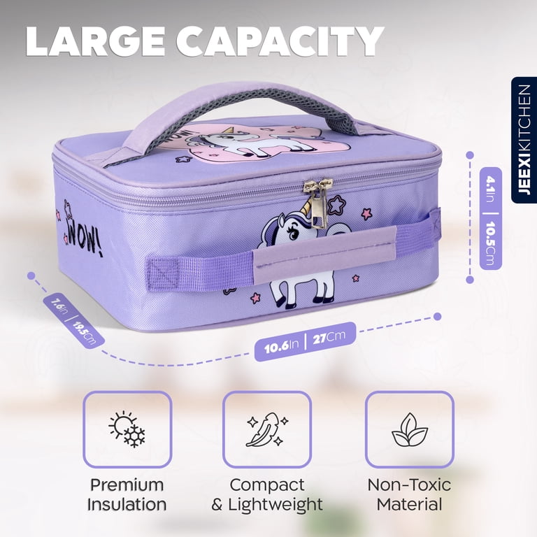 Jeexi Children's Lunch Box, Insulated Soft Bag, Thermal Meal Tote
