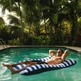 thumbnail image 5 of Big Joe Lagoon Lounger No Inflation Needed Pool Float, Americana Nautical Stripe Double Sided Mesh, Quick Draining Fabric, 5 feet Giant, 5 of 9