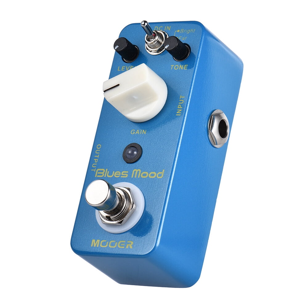 MOOER Blue Mood Blues Style Overdrive Guitar Effect Pedal 2 Modes(Bright/Fat) True Bypass Full Metal Shell