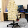 thumbnail image 4 of Xoenoiee Yellow Daisy Grid Pattern Gaming Chair Covers with Armrest Cover, Stretch Washable Computer Gaming Chair Slipcovers for Armchair, Swivel, Computer Boss Chair, 4 of 7