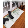 thumbnail image 3 of Eucalyptus Leaves Front Door Mat Watercolor Green Leaf Welcome Doormat Indoor Outdoor Entrance Floor Mat Non-Slip Washable Runner Rug for Front Porch Decor 24x71 Inch, 3 of 6