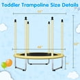 thumbnail image 3 of SENCHO GINSYTALIOR Trampoline 55IN Toddler Trampoline for Kids Children Trampoline with enclosure Easy to assemble Outdoor Indoor Trampoline(Yellow）, 3 of 7