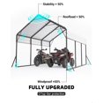 thumbnail image 4 of Tuekys 13x16 FT Metal Carport Heavy Duty Car Ports Reinforced Frame, Galvanized Steel Roof and Enhanced Base All-Weather Outdoor Shelter for Cars, Bass Boats, Full-Sized Pickup Trucks, Tractors, 4 of 7