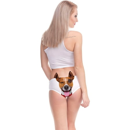 

Yubatuo Lingerie for Women Cartoon Animal Ear Printing Seamless Breathable Underwear Low Waist Sexy Briefs