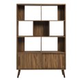 thumbnail image 6 of Bookcase Bookshelf Rack, Walnut Brown, Wood, Living Dining Room Kitchen Cafe Bistro Hospitality Restaurant, Modern Contemporary, HB37782, 6 of 9