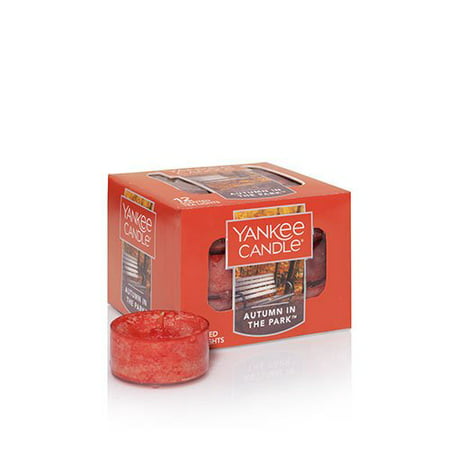 Autumn In The Park Tea Light Candles, Fresh ScentLead-free, 100% natural fibers, and hand straightened to ensure it is centered for the best burn possible.., By Yankee (Best Yankee Swap Gift Ideas $25)