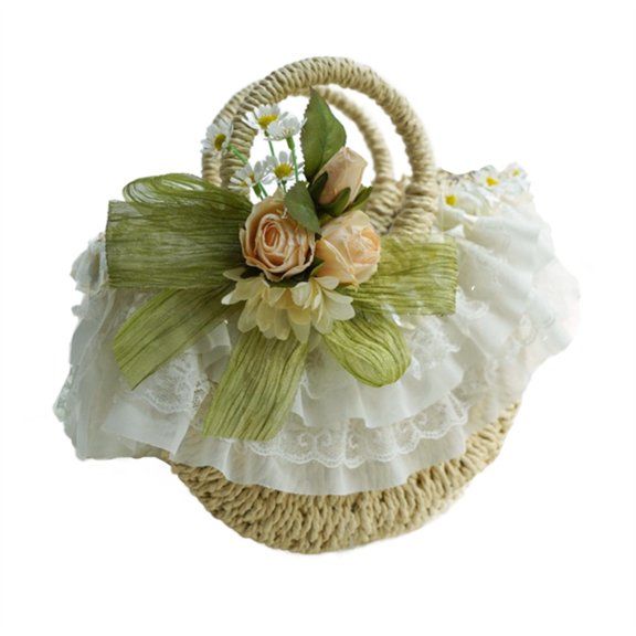 YUUZONE Teas Party SunHat Lace Fascinators For Women Lolit Straw Hat Victorian Bonnet