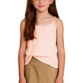 thumbnail image 2 of Big Girls T-Shirts Summer Casual Sleeveless Tank Top With Striped Design Vest Tops Basic Tees Size 13-14T, 2 of 7