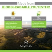 Simply Bio 13 Gallon Compostable Flat Top Tall Kitchen Garbage Bags, 50 Count, 1 Pack, Food Scrap Trash Bags Certified by BPI and OK Compost, 49.2L, 0.87 Mil