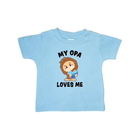 

Inktastic Cute Bigfoot My Opa Loves Me Gift Baby Boy T-Shirt