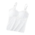 thumbnail image 4 of YFNNUP Women's Tank Top Lace V Neck Camisole Adjustable Spaghetti Strap Cami Shirt Summer Tunic Sleeveless Tanks Tops White XXXL, 4 of 5