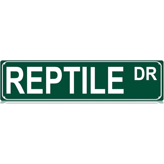 Metal Tin Sign Reptile Dr Sign Retro Tinplate Metal Plaque for Street Home Office Garden Decor 4x16 Inch