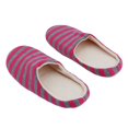 thumbnail image 1 of Striped Cloth Bottom Couples Warm Slippers Non Slipping Shoes for Men & Women, 1 of 7