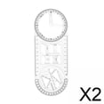 thumbnail image 1 of Regla geométrica,Plantilla de dibujo con regla geométrica multifuncional,Regla de dibujo de matemáticas herramienta de medición,Borradores de reglas para útiles escolares de oficina para, 1 of 8