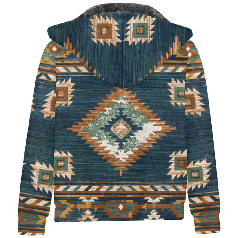 初売り初売り Sherpa !Mens Savings Spring Aztec Western Jacket,Hooded Clothing