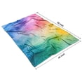 thumbnail image 4 of Colorful Tie Dye Wave Pattern Blanket,Comfortable Soft Flannel Throw Blanket,All Season,Warm Lightweight Blankets for Sofa Bed Couch Living Room Chair,40"x50", 4 of 4