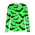 thumbnail image 3 of Sweat à Capuche Mode pour Femmes 2023 Classique Imprimé Halloween Col Rond Manches Longues Chandail en Molleton Ample 50 % de Réduction Costumes Halloween/noël, 3 of 4