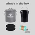 thumbnail image 6 of Kitchen Compost Bin, 1.3 Gallon Countertop Compost Bin with Lid, Indoor Compost Bucket Includes Inner Bucket Liner and Carbon Filter, Small Compost Bin (Without Bags, Cream), 6 of 6