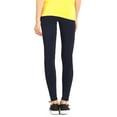 thumbnail image 3 of Sofra Cotton Leggings - Womens Medium Weight Breathable Cotton Legging, Navy, Size: X-Large, 3 of 3