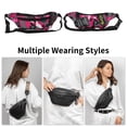 thumbnail image 2 of Unique Bargains 1 Pc Fanny Pack Thin Camo Waist Bag Rose Red, 2 of 6