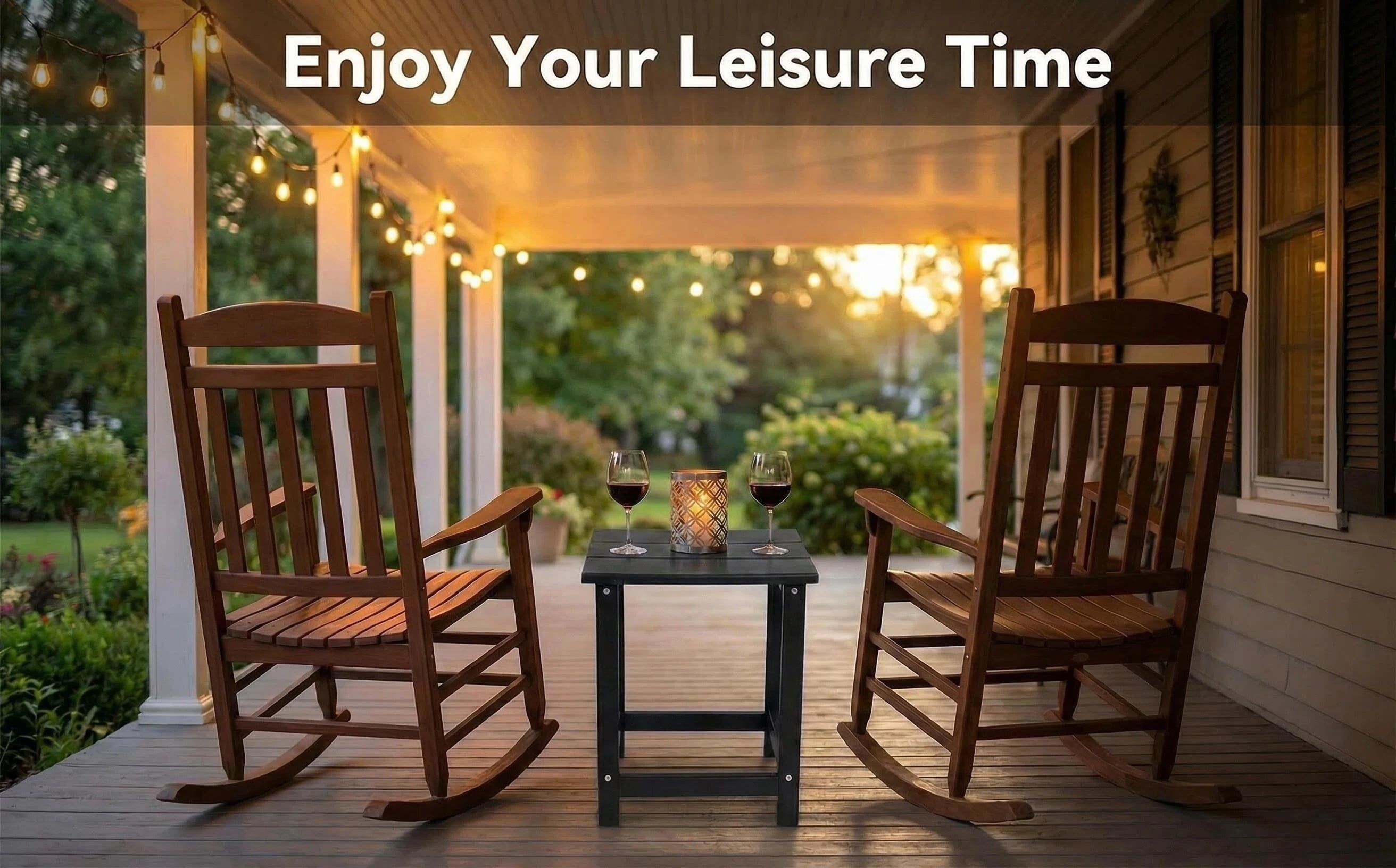 Outdoor Side Table, Patio Side Table, HDPE End Tables for Backyard Pool Porch Garden Lawn