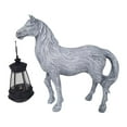 thumbnail image 2 of Luz solar al aire libre Zulema estatua de jardín resina figura caballo gris, 2 of 8