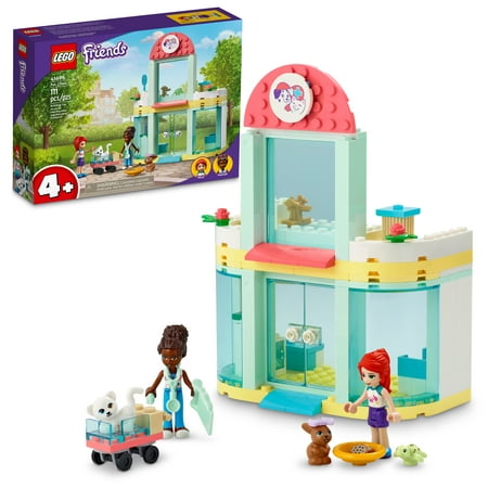 LEGO Friends Pet Clinic 41695 Building Kit; With 2 Mini-Dolls Including Mia, Plus Cat and Rabbit Toys; Creative Birthday Gift for Kids Aged 4 and up (111 Pieces)