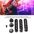 thumbnail image 4 of Guitar Guitar Pickup Cover Knob Set 6 Hole Single Coil 2 Tone 1 Volume Switch Tip Replacement Parts For  Black, 4 of 8