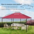 thumbnail image 3 of Outsunny Auvent de Gazebo 10 Pieds x 13 Pieds de Rechange, Toit de Gazebo, Rouge Vin, 3 of 10