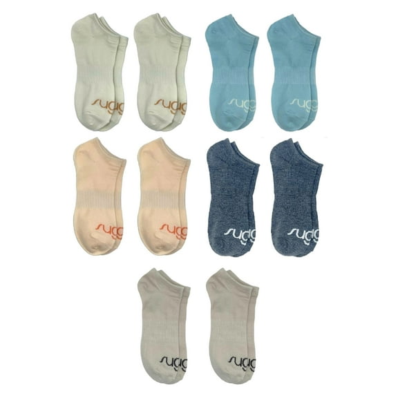 Sugar Women's No-Show Socks, 10-Pack, Size 4-10