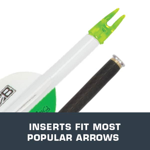 Titan Carbon Arrow Nocks Inserts by Allen Company, 12-Pack, Green