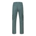 thumbnail image 4 of PEASKJP Mens Solid Cargo Pants Straight Leg Drawstring Causal Fit Flex Hiking Pants for Men,Green M, 4 of 5