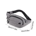 thumbnail image 3 of Riñonera Bandolera | Bolso de moda de poliéster ultrafino y ligero | Bolsillos con cremallera multicapa | Seguridad oculta antirrobo | Correa ajustable impermeable | Unisex | 11,5 x 5,5 x 1,97, 3 of 6