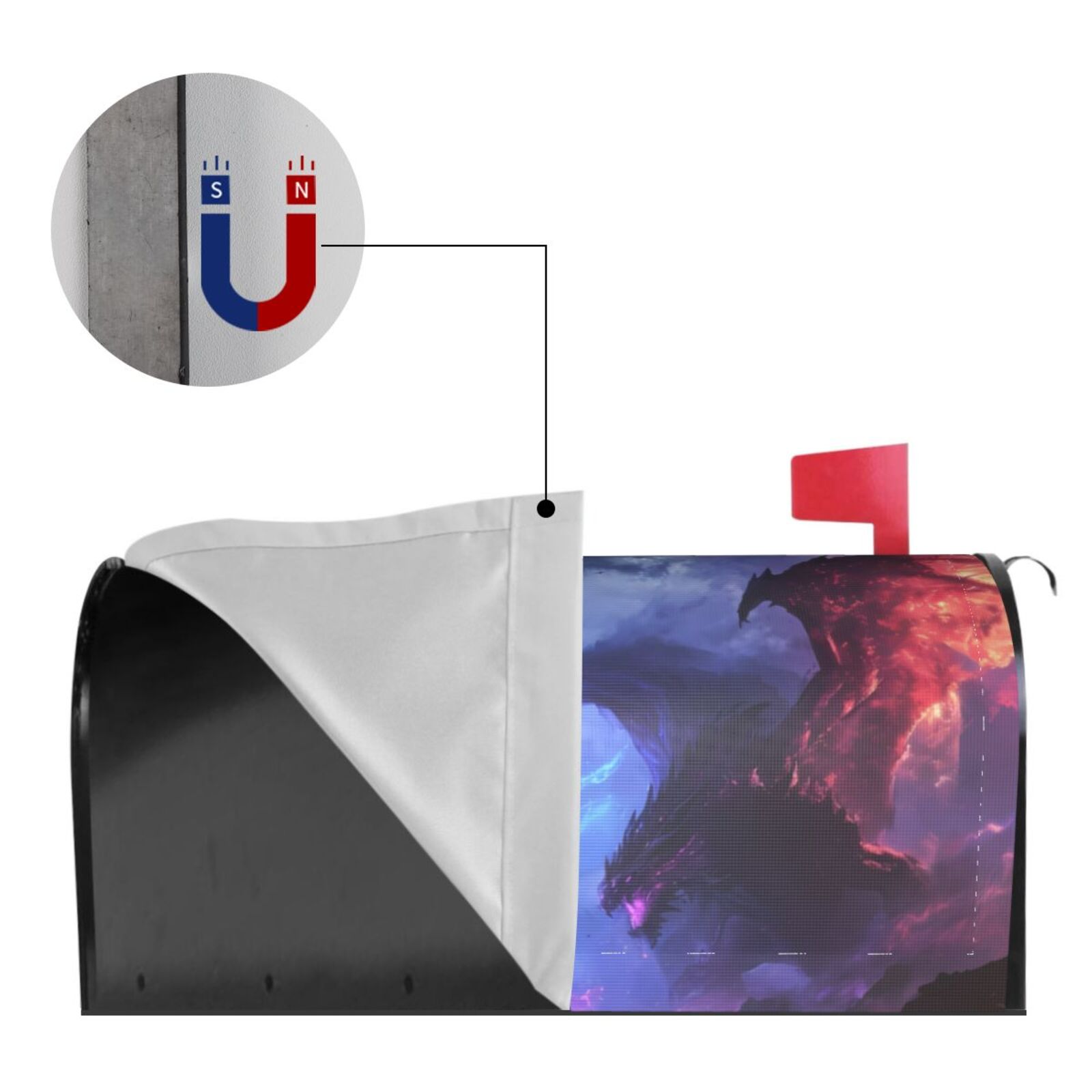 Kdxio Magnetic Mailbox Cover 25.5x21 in Mailbox Cover Outdoor Decoration Holiday Mailbox Covers for Home Garden Yard-25.5x21 in