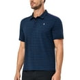 thumbnail image 2 of Little Donkey Andy Men's Golf Striped Polo Shirt with Short Sleeve Quick Dry Stretch Blue XL, 2 of 7