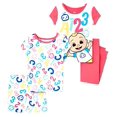 thumbnail image 2 of Cocomelon Pyjamas pour Filles, Ensemble de 4 Pcs, Corail Blanc, Taille 2T, 2 of 2