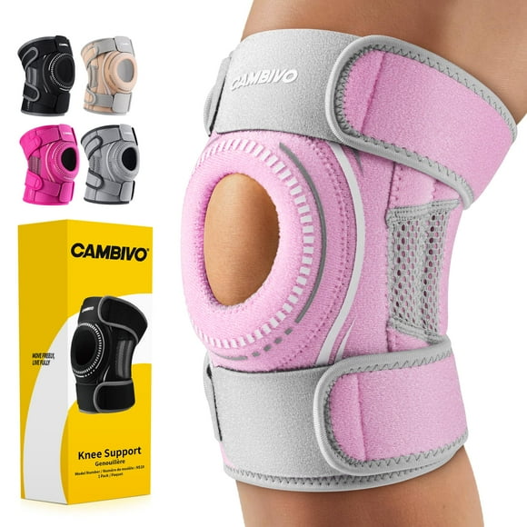 Rodillera CAMBIVO Elite Motion Series para mujer y hombre con estabilizadores laterales, rodillera rotuliana para desgarro de menisco, soporte para aliviar el dolor de rodilla, correr, baloncesto y ha
