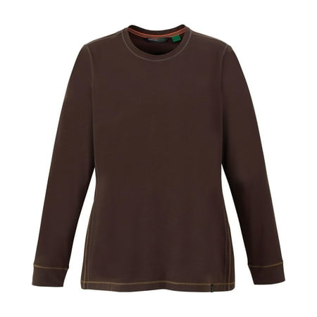 - North End Sport Red 78634 Ladies Organic Cotton Spandex Jersey Long Sleeve Crew Fitness Shirt
