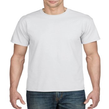 Gildan Adult Cotton Short Sleeve White Crew T-Shirt, 1-Pack, M