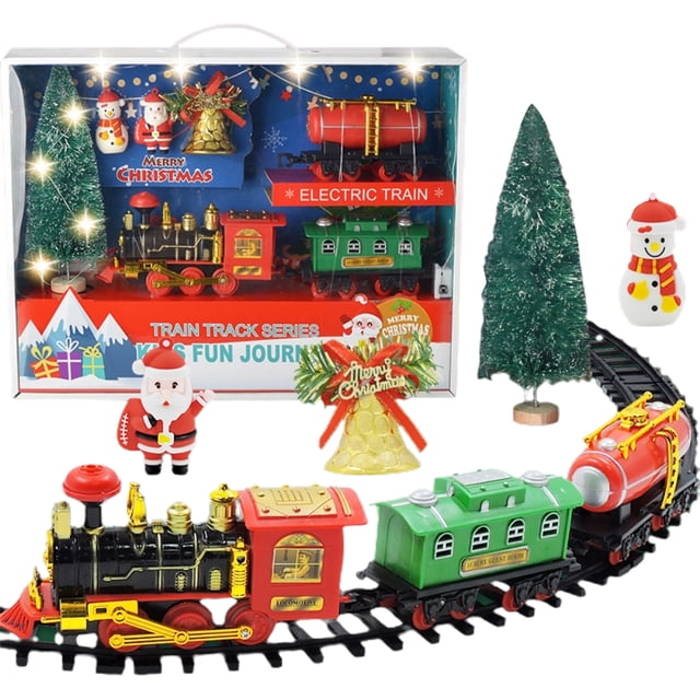 Vías Juego de tren navideño Tren eléctrico con luces y música Juego de vías ferroviarias ANGGREK Otros