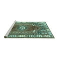 thumbnail image 2 of Ahgly Company Machine Washable Indoor Rectangle Persian Turquoise Blue Traditional Area Rugs, 6' x 9', 2 of 4