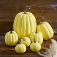 thumbnail image 3 of 7Pcs Mini Artificial Pumpkins, Fall Harvest Simulation Pumpkins Decor Fake Fruit for Halloween, 3 of 8