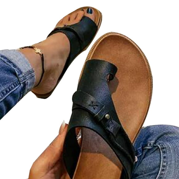 Sandales Carina pour Femmes Pantoufles à Bout Ouvert en Cuir Correction Sandale Orthèse